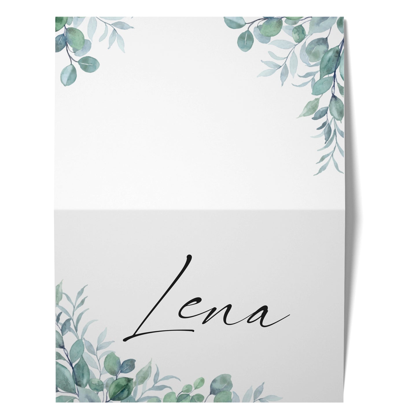 25 Tischkarten im Eukalyptus 4 Motiv